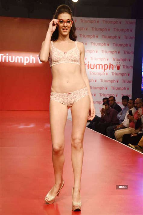 A Model Walks The Ramp During Triumph Lingerie Fashion Show Held In Mumbai On May 18 2015