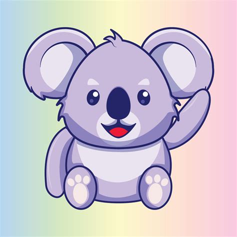 Dibujos Animados Lindo Koala Saludando 3530961 Vector En Vecteezy
