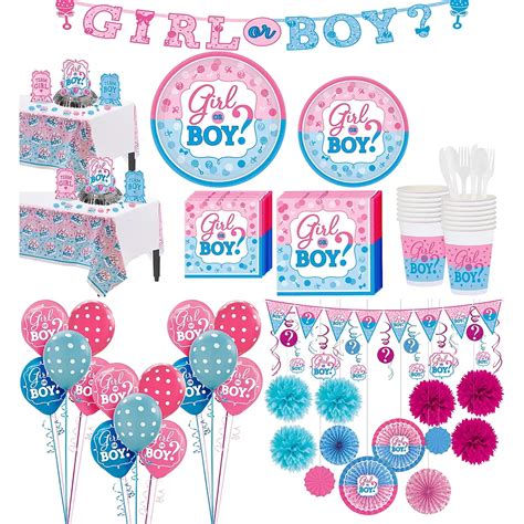 Girl Or Boy Premium Gender Reveal Party Kit For 32 Guests Party City