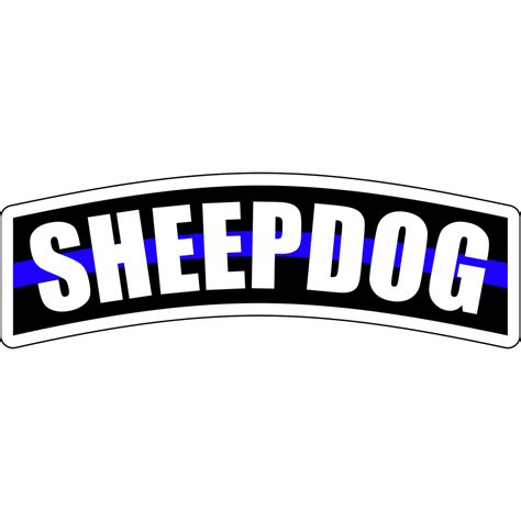 Sheepdog Tab Thin Blue Line 5x15 Inch Sticker Tactical Gear Junkie