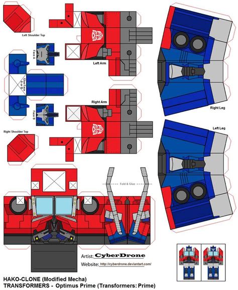 Papercraft Transformers G1 Optimus Prime