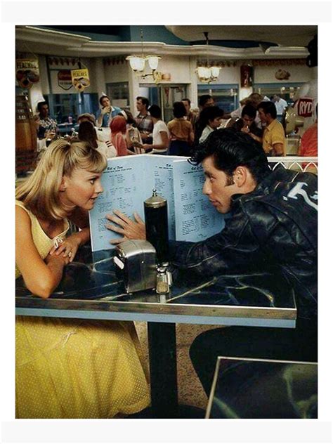 Sandy And Danny Grease Poster By Clpworks Redbubble