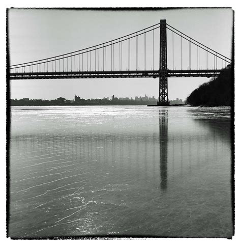 George Washington Bridge Suspension Bridge Spanning The Hudson River