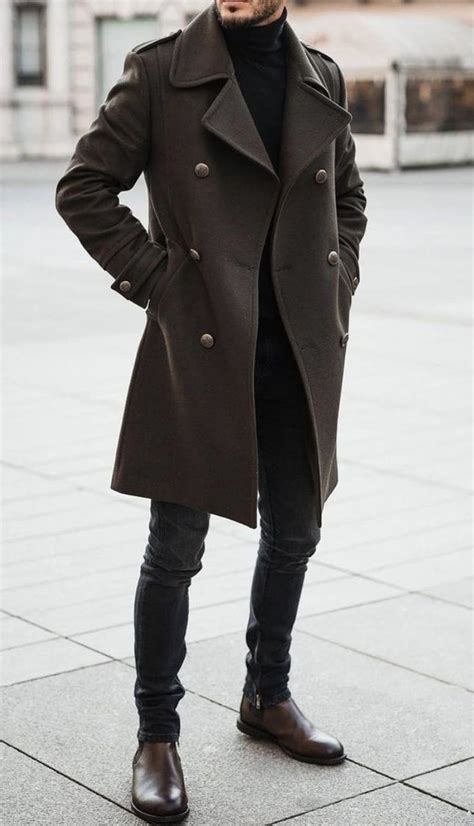 Mens Trench Coat Fashion Dark Grey Trench Coat Outfit Men Giorgenti
