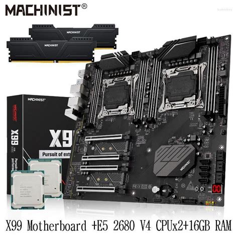 Motherboards Machinist X99 Dual Cpu Motherboard Set 2 Xeon E5 2680 V4