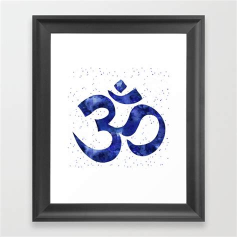 Ohm Symbol Blue Framed Art Print By Artisticorner Society6