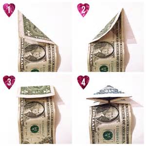 How To Fold A Dollar Bill Into A Heart Easy Dollar Poster
