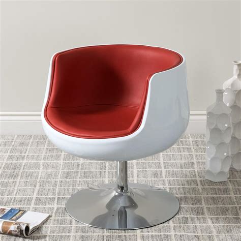 Unfollow leather barrel chair to stop getting updates on your ebay feed. CorLiving Mod Modern Red and White Bonded Leather Swivel ...