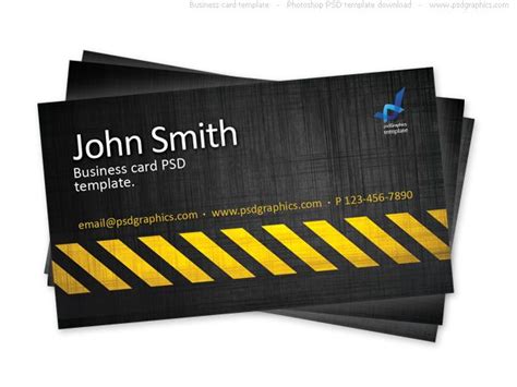 Construction Card Psd Template Many People Working In Construction