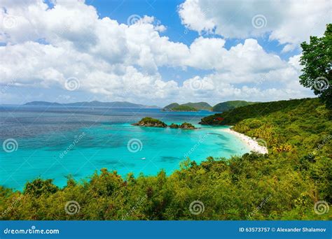 在圣约翰海岛，美国维尔京群岛上的树干海湾 库存图片 图片 包括有 假期 火箭筒 视图 目的地 绿松石 63573757