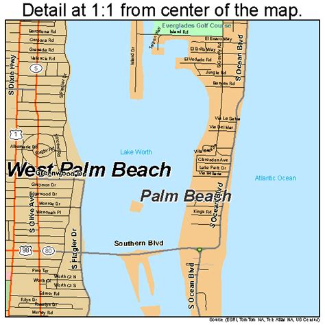 Palm Beach County Elevation Map Map