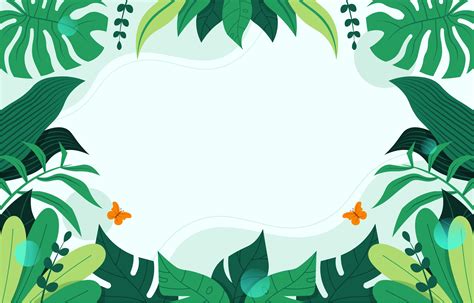Tropical Leaves Background 2072009 Vector Art At Vecteezy