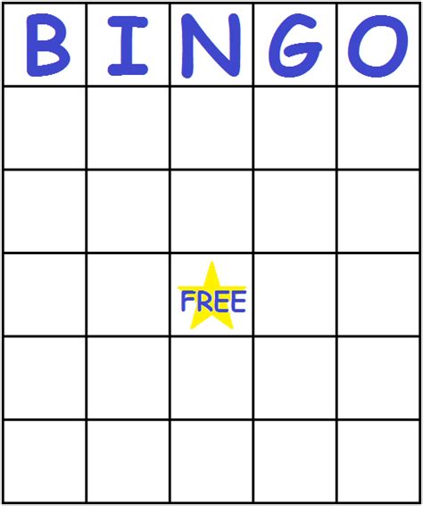 Blue Bingo Cards Free Bingo Cards Bingo Printable Bingo Card Template