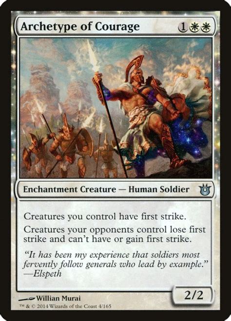 Archetype Of Courage The Gathering Archetypes Magic The Gathering Cards