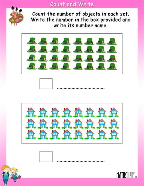 Counting Writing Numbers Worksheets