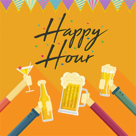 Top 60 Happy Hour Clip Art Vector Graphics And Illustrations Istock