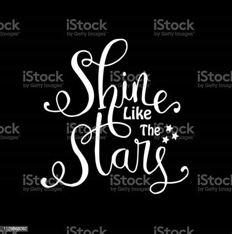 Shine Like The Stars Inspirational Quote Vector Stock Illustration