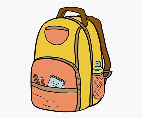How To Draw Backpack Hd Png Download Kindpng