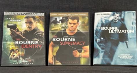 The Bourne Trilogy 3 Dvd Lot Identity Supremacy And Ultimatum Widescreen 12 00 Picclick