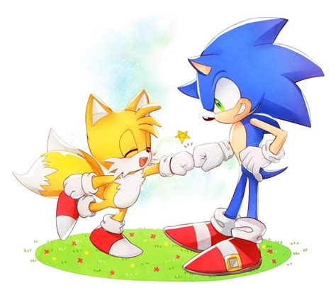 Sonic Y Tails Clásico Con Imágenes Diseño Gráfico Japonés Sonic