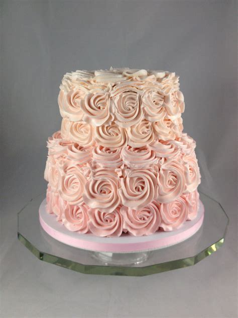 Ombré Rosettes Wedding Cake Rosette Cake Wedding Girly Cakes Cake