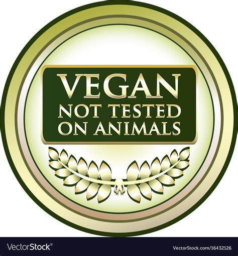 Vegan Not Tested On Animals Royalty Free Vector Image