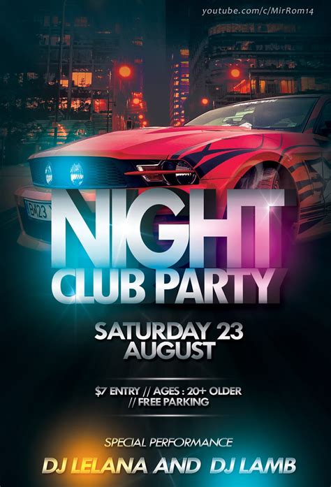 With hundreds of free layouts to choose from, canva's party flyer maker will save you time and money while you promote. Create a Nightclub Party Flyer In Photoshop