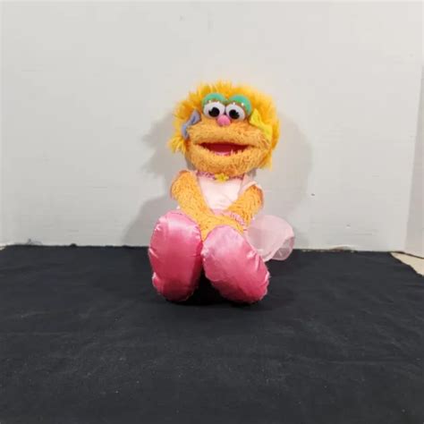 sesame street zoe ballerina 13 plush pink tutu stuffed doll figure toy 14 97 picclick