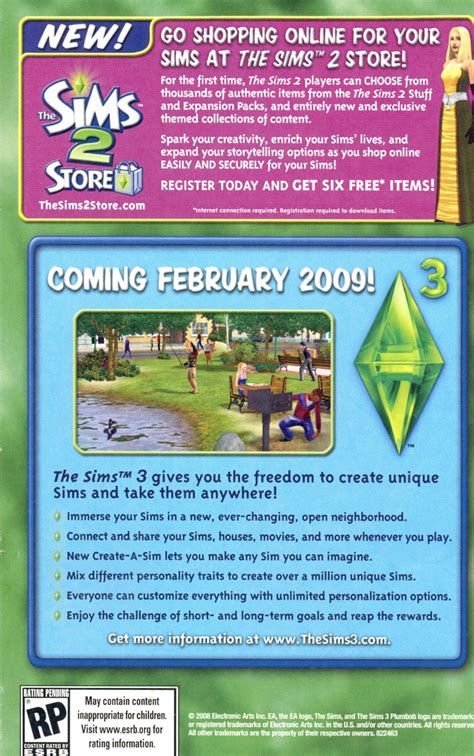 Promo Poster For The Sims 3 Included In The Sims 2 Double Deluxe Cd R