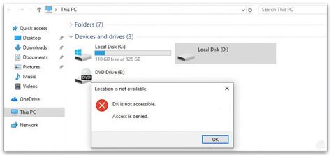 Solved D Drive Is Not Accessible Access Is Denied On Windows 10