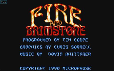 Fire And Brimstone For Commodore Amiga The Video Games Museum