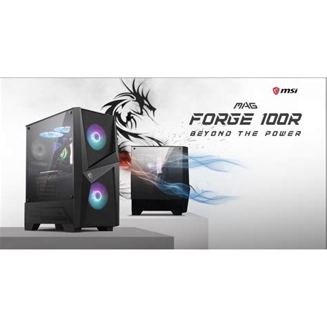 Msi Mag Forge 100r Mid Tower Pc Case Black Shopee Philippines