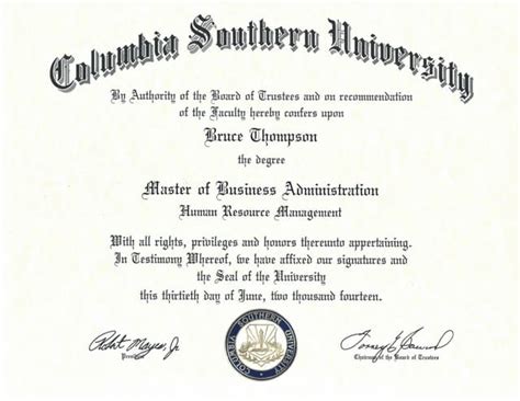 Mba From Columbia Southern University Ppt
