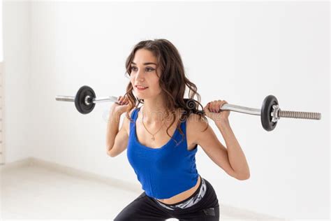 Beautiful Woman Squatting Stock Photos Free Royalty Free