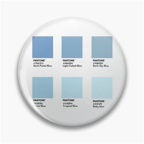 Pastel Blue Pantone Color Swatch Pin For Sale By Softlycarol Redbubble
