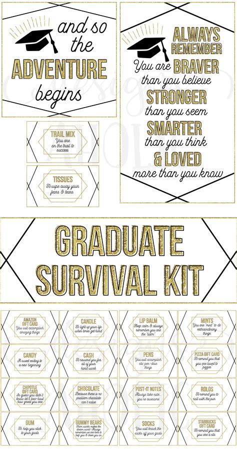 Graduation Survival Kit Graduation T Package Graduation Etsy