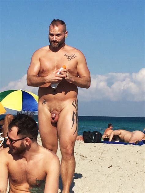 Naked Man At Beach