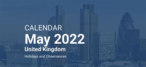 May 2022 Calendar United Kingdom