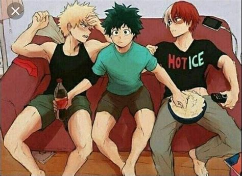 Visualizza altre idee su personaggi anime, anime ☼todoroki x deku pictures☼ there is also some other random memes and stuff in there. Boys evening with todoroki deku and bakugou bakugou kac...