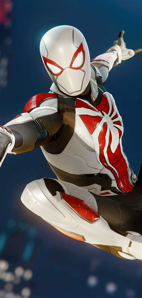 1080x2270 Miles Morales Spider Man White Suit 1080x2270 Resolution