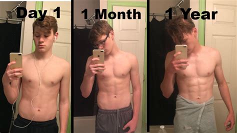 One Year Body Transformation Natural Skinny To Muscle Youtube