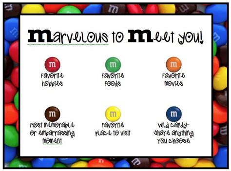 This is something that has recently become a trend with managers who are practicing increased emotional intelligence at work, and is a great virtual ice breaker for closer teams, or those that are meeting internally. m and m get to know you game - Google Search | Get to know ...