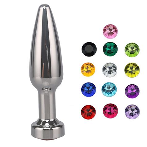 Metal Anal Beads Crystal Jewelry Butt Plug Stimulator Dildo Sex Toys