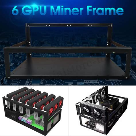 Crypto Coin Open Air Mining Miner Frame Rig Case up to 6 ...