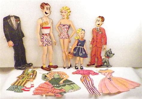 blondie dagwood bumstead paper dolls and clothes vintage as is condition comic book artists comic