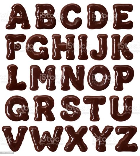 The latin letter a is derived from the egyptian. Latin Alphabet Bold Font Made Of Chocolate In High ...