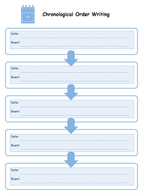 Free Chronological Writing Graphic Organizer Templates