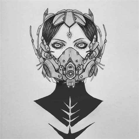 Cyberpunk By Arnaerr Cyberpunk Drawing Cyberpunk Tattoo Art Nouveau