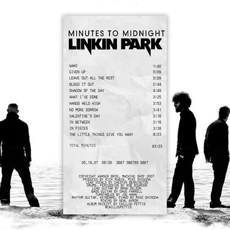 Minutes To Midnight Album Receipt Rlinkinpark