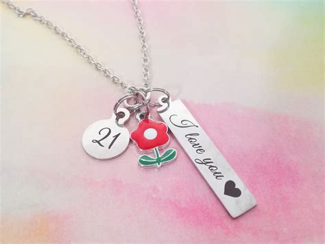 21st Birthday Necklace For Daughter Granddaughter 21st Etsy